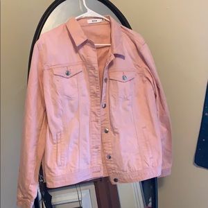 Pink jean jacket brand new never worn